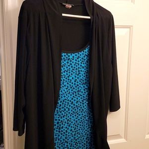 American city wear blouse with attached cover up size 3X